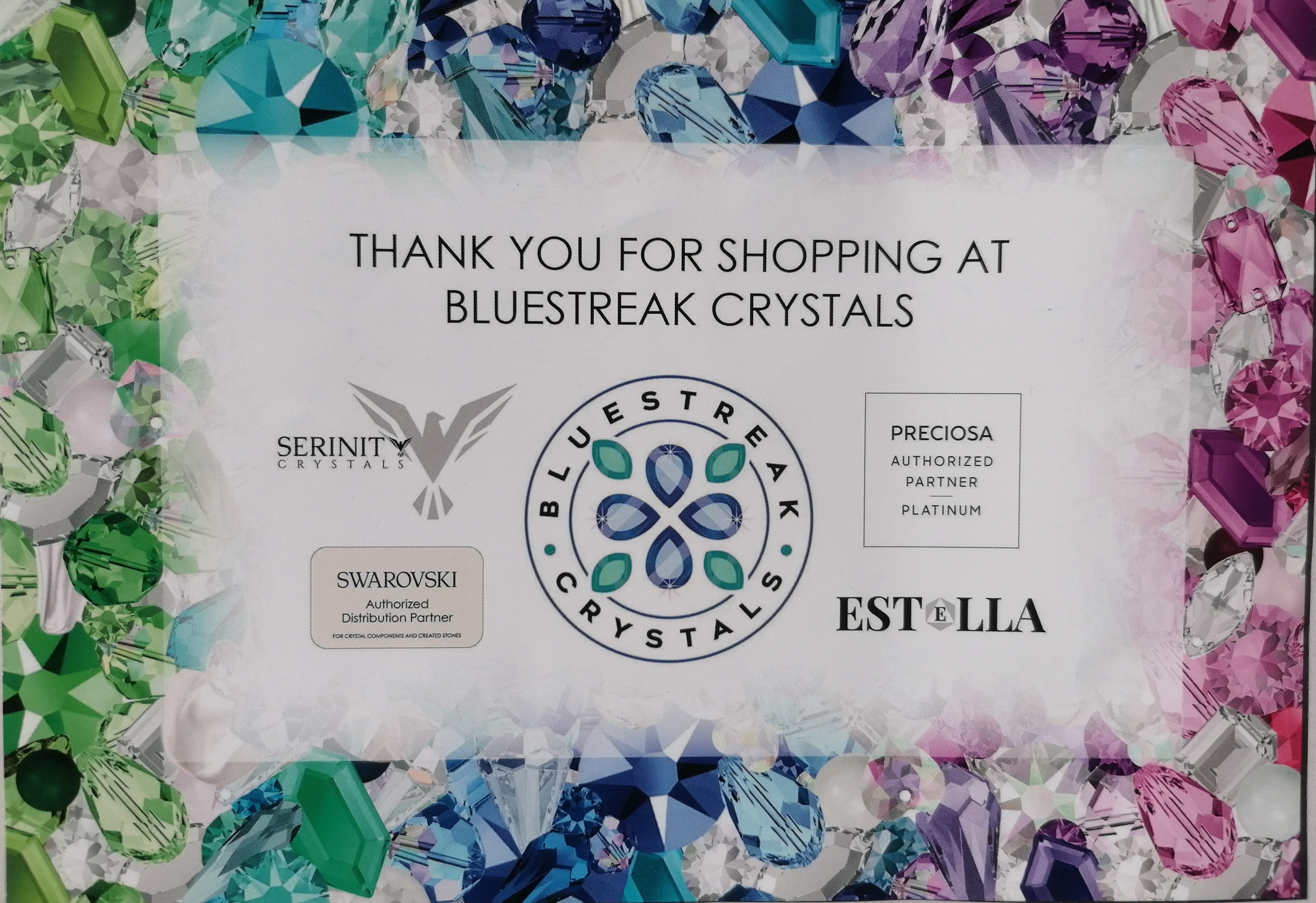 Since this year we have been using: Crystals from these partners